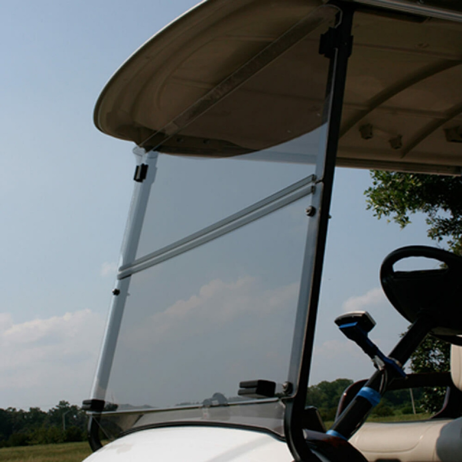 Yamaha Drive2 2017+ Golf Cart Folding Front Windshield Tinted