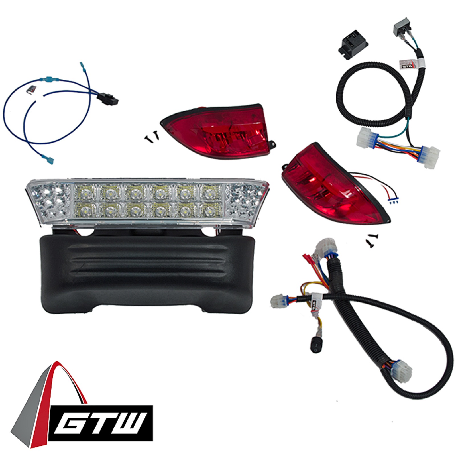 Club Car Precedent 2008.5Up Gas Golf Cart GTW LED Light Bar Kit
