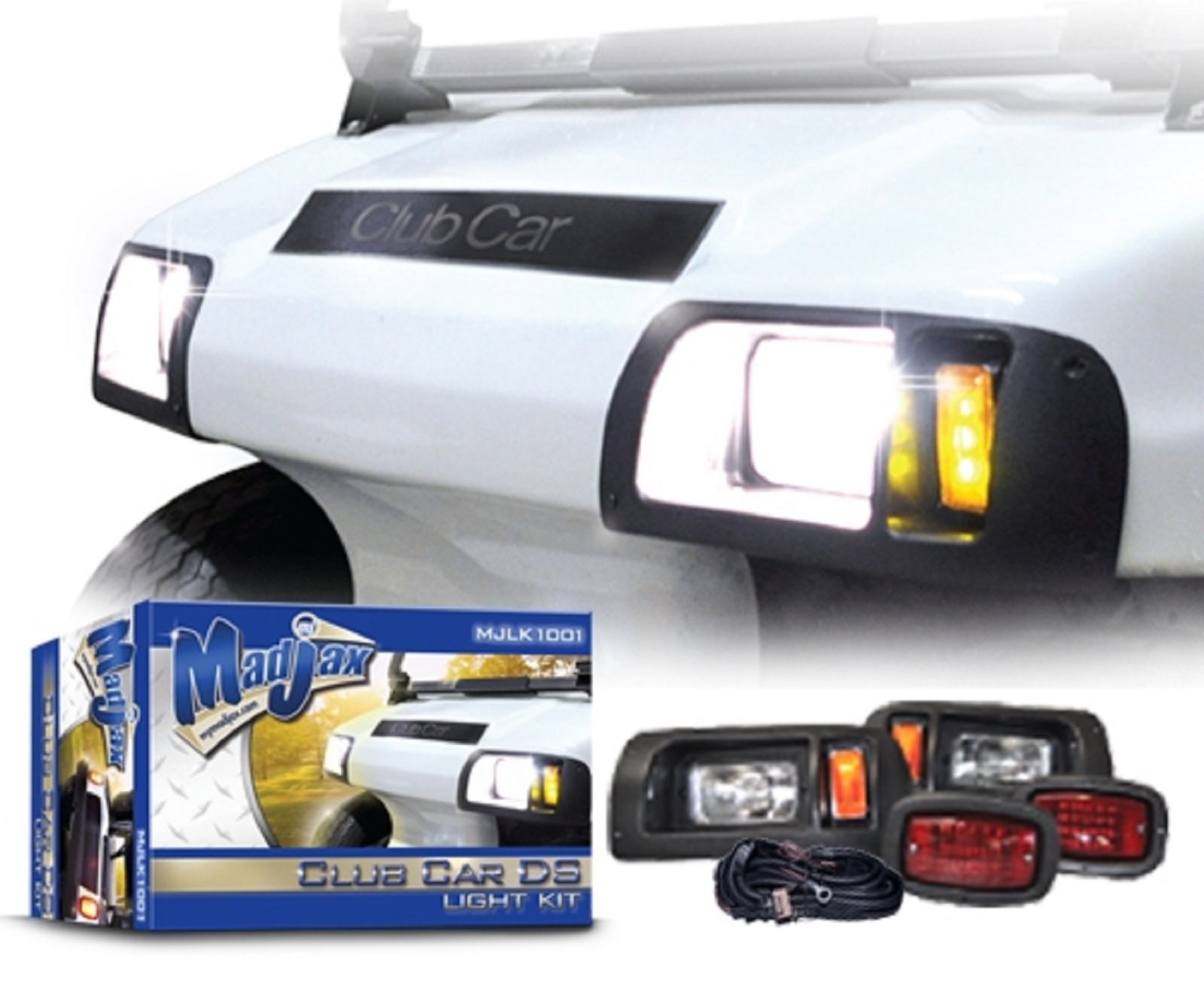 Madjax Club Car DS 1992Up Golf Cart Headlight and Tail Light Kit