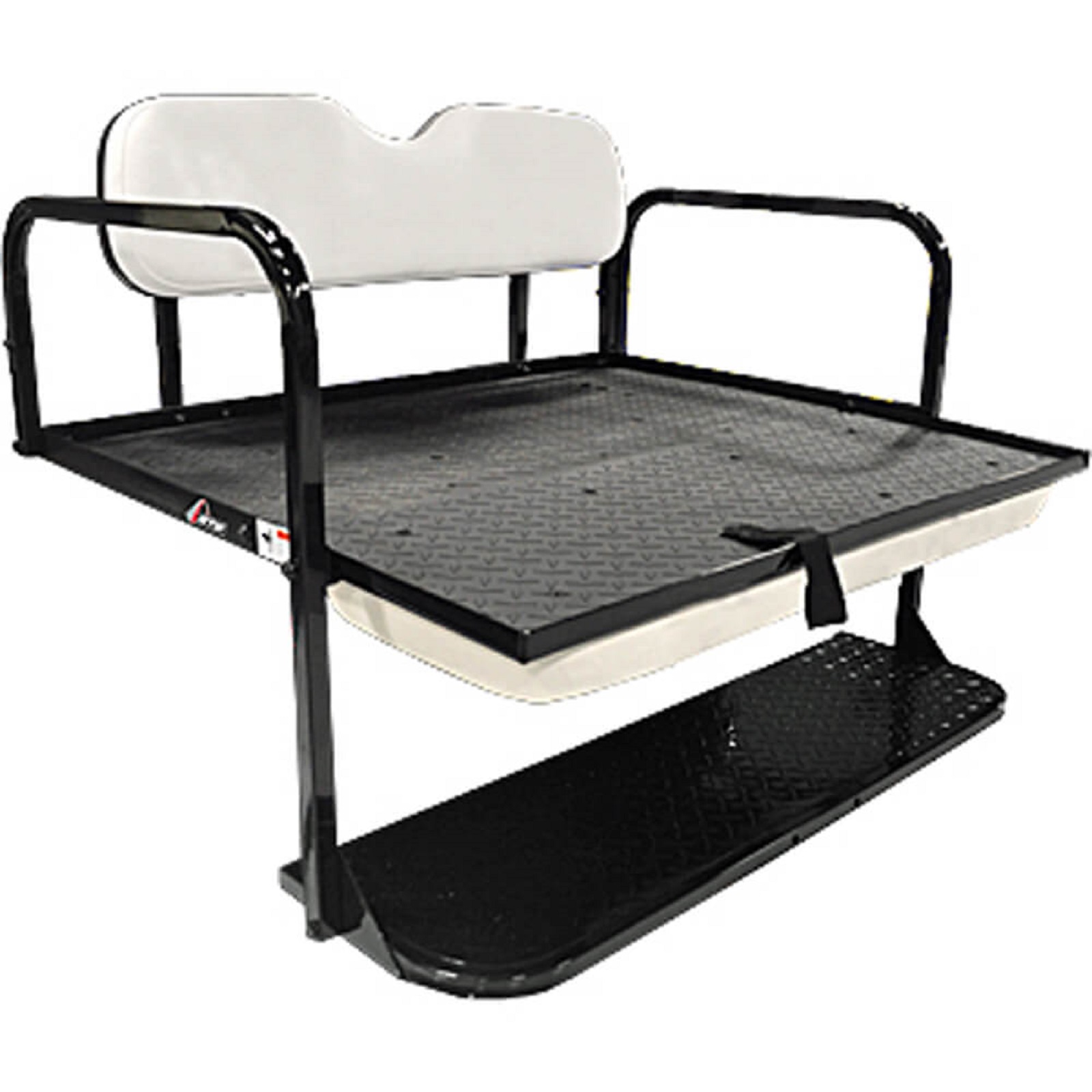 Club Car DS Golf Cart GTW MACH1 Steel Rear Flip Seat White