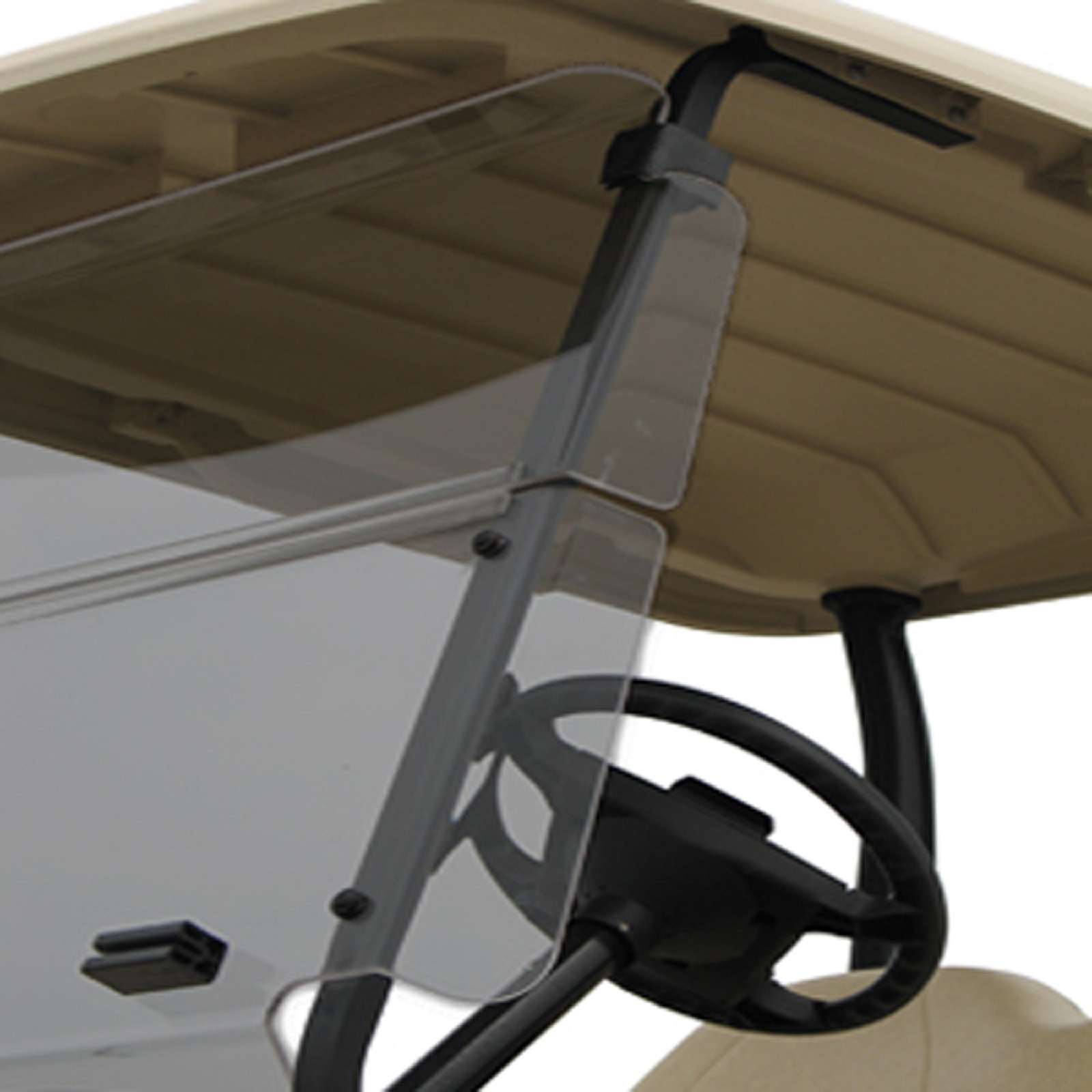 EZGO TXT T48 Golf Cart 2014Up Folding 1/4" Front Winged Windshield